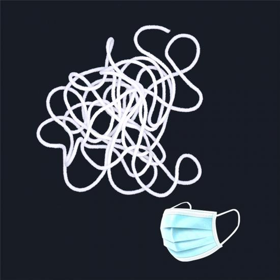 corde elastiche di nylon bianche rotonde