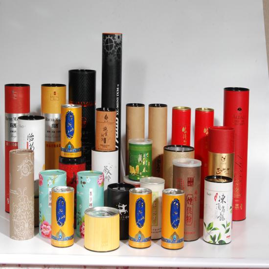  Personalizzato stampa scatola di cartone tubo di imballaggio di forma cilindrica 