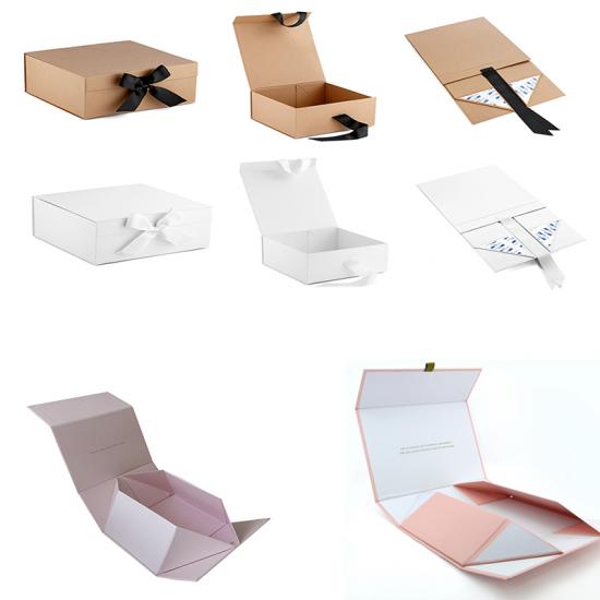 scatole regalo di carta pieghevoli piatte con chiusura magnetica