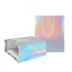 borsa regalo splendente con logo olografico di stampa di lusso